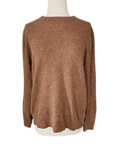 Suéter Everlane Cashmere Old Money atemporal cuello redondo para mujer grande marrón jaspeado - Imagen 1 de 9