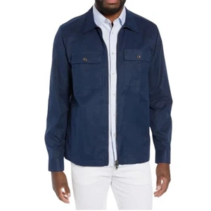 TED BAKER Clásico Cremallera Completa Chaqueta Camisa Hombres 6/XL Azul Tela Italiana Usada en Excelente Condición - Imagen 1 de 17