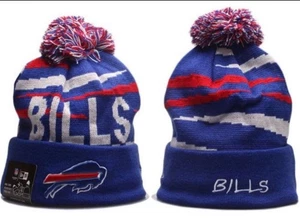 Authentische New Era Buffalo Bills NFL Fleece gefütterte Strickmütze Mütze KOSTENLOSER VERSAND - Bild 1 von 1
