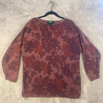 Suéter de punto floral Hunt Club suéter de gran tamaño multicolor vintage para mujer Foto 1 de 4