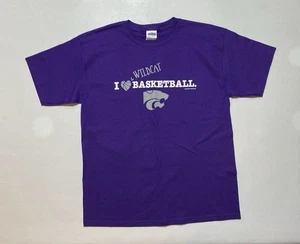 Good Youth XL Kansas State Wildcats Basketball Short Sleeve TShirt Cotton Purple - Picture 1 of 8