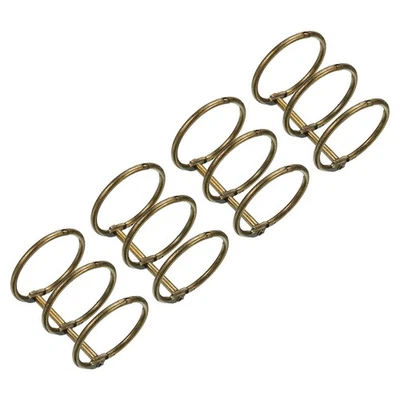 4Pcs 3 Circle Binder Rings 1.18" Metal Book Rings Loose Leaf Ring Bronze - Image 1 of 4