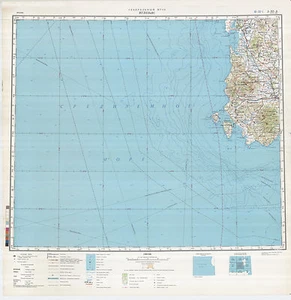 Russian Soviet Military Topographic Map - IGLESIAS (Italy) 1:500 000, ed. 1982 - Picture 1 of 2