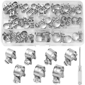 35 Stück Mini Schlauchschellen 7-15mm Gelenkbolzenschellen Edelstahl Schlauch... - Bild 1 von 6