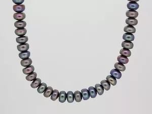 Collar de Perlas Collar Mujer Perlas de Agua Dulce Gris Con Nacarado V50/K130 - Imagen 1 de 4