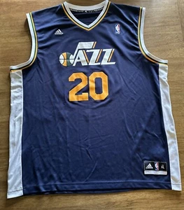 🏀ADIDAS SCREEN PRINT NBA UTAH JAZZ GORDON HAYWARD JERSEY SIZE XL MADE BIG🏀 - Picture 1 of 5