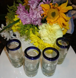 (4)pc Tall Shot Glass Set 2oz Drinking Glasses With Heavy Base Party Glassware - Picture 1 of 5