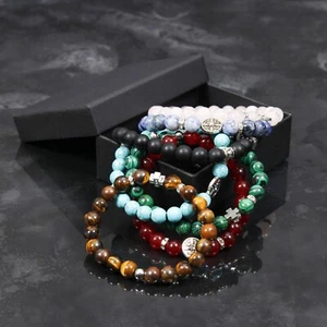 🧿 Handgefertigtes Armband mit Kreuz – Edelstein wählbar – Natursteine - Bild 1 von 18