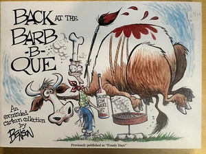 SELTENE Back At The Bar-B-Que Cartoon-Sammlung (SIGNIERT) Steve Benson. - Bild 1 von 4