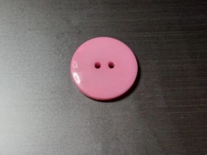 20 Pink Buttons .80 inch 21mm Glossy - front Matte - back  2 hole  - Picture 1 of 3