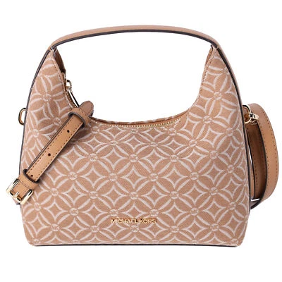 Michael Kors Ember Small Shoulder Crossbody Bag MK Jacquard Deer Tan Multi - Image 1 of 4
