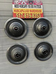 1970-72 Chevrolet Chevelle Camaro Nova Finn 14” original hubcaps Set 4 Nice Rare - Picture 1 of 15