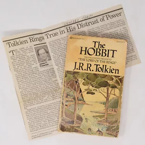 Hobbit Tolkien 1977 Ballantine Taschenbuch 61. Auflage überarbeitete Zeitungsrezension - Bild 1 von 17