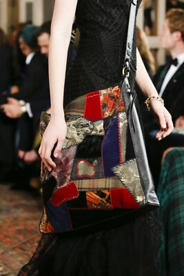 Bolso de hombro Ralph Lauren etiqueta púrpura 50 aniversario retazos nuevo $2500 Foto 1 de 4