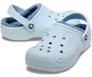 Crocs Mineral Blue (Light Blue) Baya Lined Clog US Women 7, 8/Men 5, 6 NWT - Picture 1 of 13