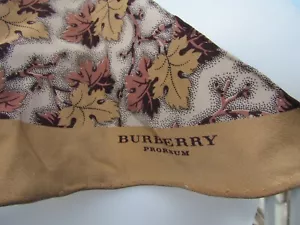 NEU BURBERRY PRORSUM Seidenschal ITALIEN $ 325 rosa beige 180 cm x 20 cm Blätter Blatt - Bild 1 von 12