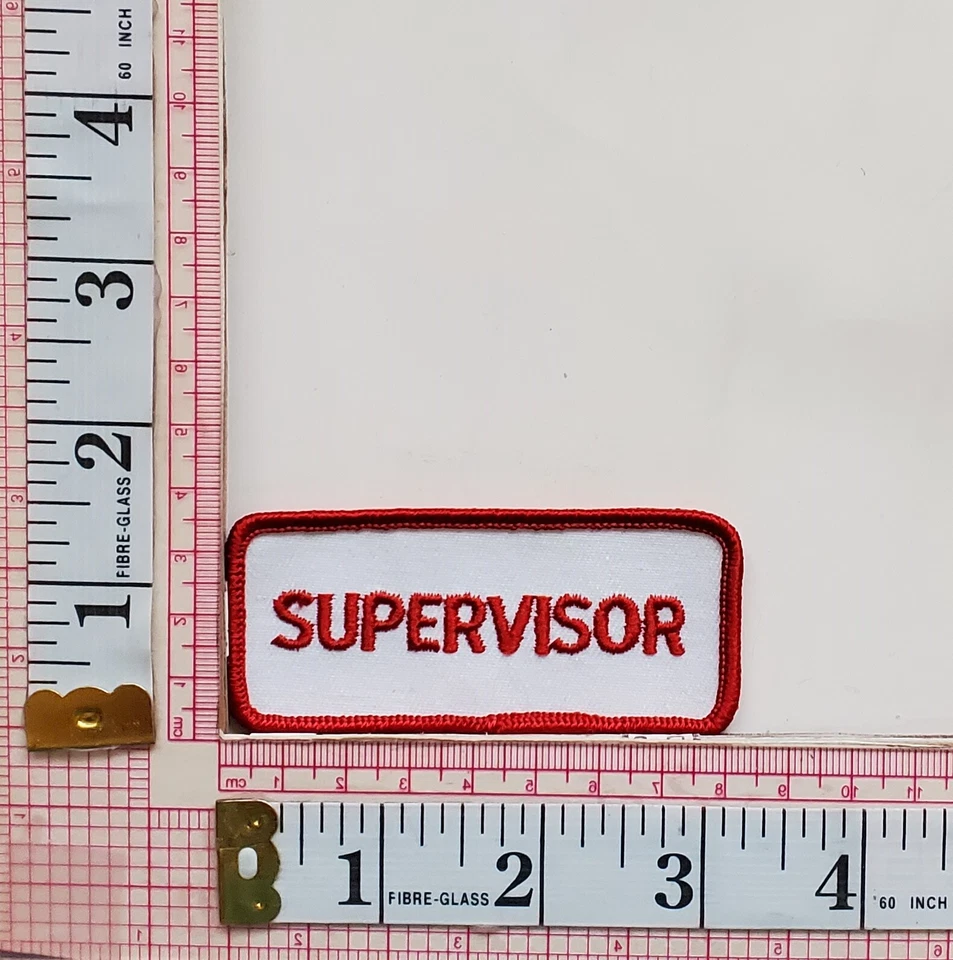 Supervisor Name Tag Uniform Jacket Vest Patch Crest - Image 1 of 1