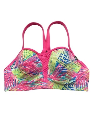 VSX Victoria’s Secret Sport Pink Tropical Sports Bra Size 32 C Lightweight Thin - Image 1 of 4