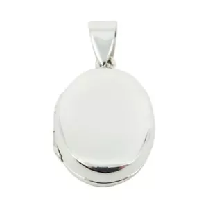 925 Sterling Silver Plain Oval Locket Gift Bag UK Seller Birthday Anniversary - Picture 1 of 3