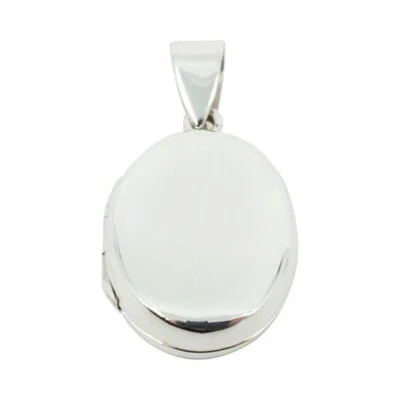 925 Sterling Silver Plain Oval Locket Gift Bag UK Seller Birthday Anniversary - Image 1 of 4