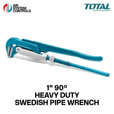 Total Tools - 90° - Heavy Duty Swedish Pipe Wrench, 1 inch