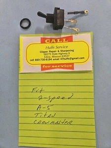 Oster 2-Speed Switch & Nut Fits A-5 -Titan & Crewmaster 2-Speed - Picture 1 of 2
