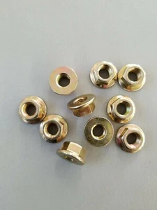 (10) OEM Arctic Cat ATV Hex Flange Nuts M10X1.25 CL8.8 Yellow Zinc 8424-002 - Picture 1 of 5