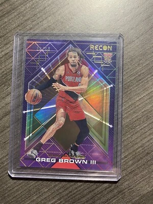 GREG BROWN III 2021-22 PANINI RECON 4/10 Jersey Number RC Blazers Ssp A1 - Image 1 of 2