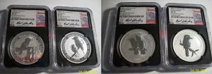 1998 1999 2005 2006 Australia Kookaburra NGC MS 70  4 oz Silver BLACK Core RARE - Picture 1 of 5