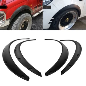 4x Universal Flexible Front+Rear Car Fender Flares Extra Wide Body Wheel Arches - Picture 1 of 7