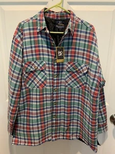 VTG Cambridge Classic Plaid Quilt Lined Flannel Shirt Jacket Sz L NWT - Picture 1 of 8