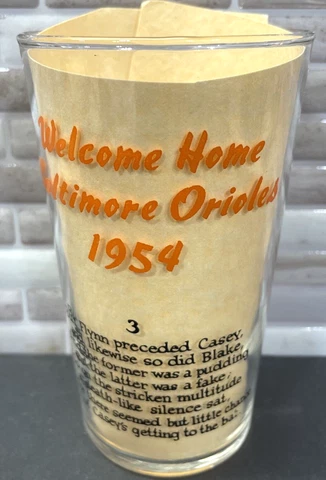 #3 Baltimore Orioles Welcome Home 1954 Glass, Memorial Stadium, Baltimore, MD Cover