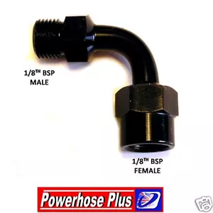 Venhill schwarz 1/8bsp x 1/8bsp Buchse 90 Grad drehbar Schnellaufbau Bremssystem - Bild 1 von 3