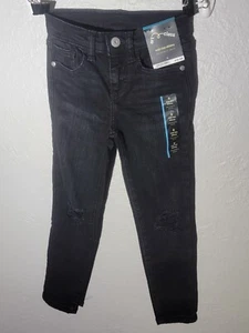 Art Class Girls' Black Distressed Size 6 Mid-Rise Skinny Jeans Adjustable Waist - Picture 1 of 1
