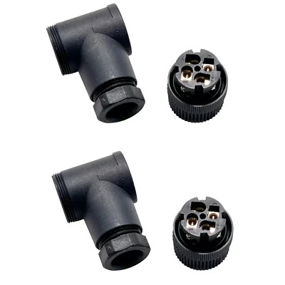 Turck B8241-0 Circular M12 Eurofast 4-Pin Wireable Connection Plug Right, 2 Pcs - Image 1 of 4