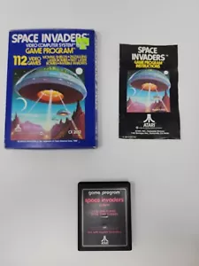 Vintage 1980 Atari Space Invaders Video Game in Box w/ Instructions Tested - Picture 1 of 5
