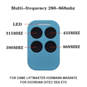 Replicador de garaje con control remoto multifrecuencia 280-868 MHz abridor de mano - Imagen 1 de 5