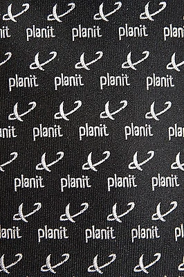 Corbata de Seda Sci-Ties Plan It Planeta Negro Blanco Personalizada Hecha a Mano 59" x 3.75" Foto 1 de 4