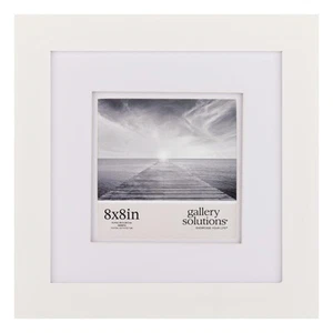 - 8"x8" Wall Mount/Tabletop Picture Frame - Double Mat - Matted to 5"x5" -Whi... - Picture 1 of 7