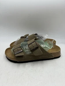Birkenstock Arizona Newalk Brown Taupe Brown Leather Sandals Size EU 37 US 6  - Picture 1 of 11