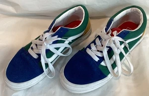 Vans Sneakers Youth Size 2.5 Color Block Suede Primary Colors Lace up - Picture 1 of 9