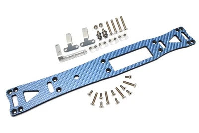 Subchasis de fibra de carbono GPM (azul) + aluminio para TAMIYA 1/10 TA08 Pro 58693 Foto 1 de 4