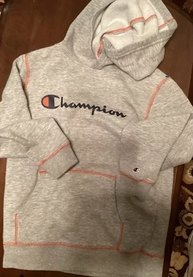 Champion Boys Sudadera Pullover Manga Larga Gris Con Capucha Talla 10/12 Foto 1 de 4