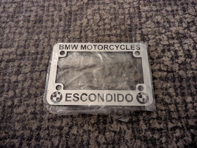 NEW BMW Motorcycles Escondido California  Plastic Chrome License Plate Frame - Image 1 of 2