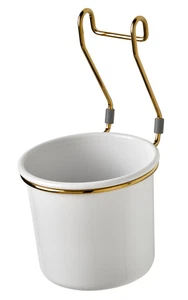 IKEA HULTARP Behälter, weiß/messingfarben poliert, 14x16 cm 5 33/64" x 6 19/6" - Imagen 1 de 4
