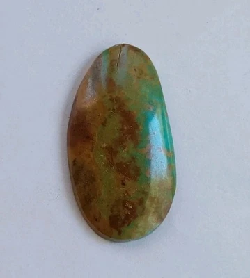 Natural Bisbee Turquoise 22.5 Carat Cabochon Blue Green Chocolate No Backing #24 - Image 1 of 4