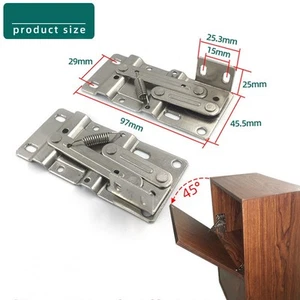 Tip Out Tray Hinges Long lasting Steel Structure Nickel Plating 4 Pack - Picture 1 of 7