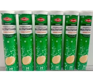 6 X Effervescent MULTIVITAMINS 120 Vitamin C Orange Flavour Free Uk Postage - Picture 1 of 1