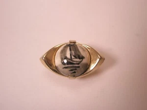 Sailboat Sailing Scene Quality Vintage SWANK Tie Tack yacht boat sports i115 - Picture 1 of 7
