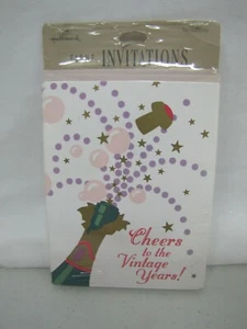 New! 8 Vintage Hallmark Party Invitations Cheers To The Vintage Years! - Picture 1 of 3